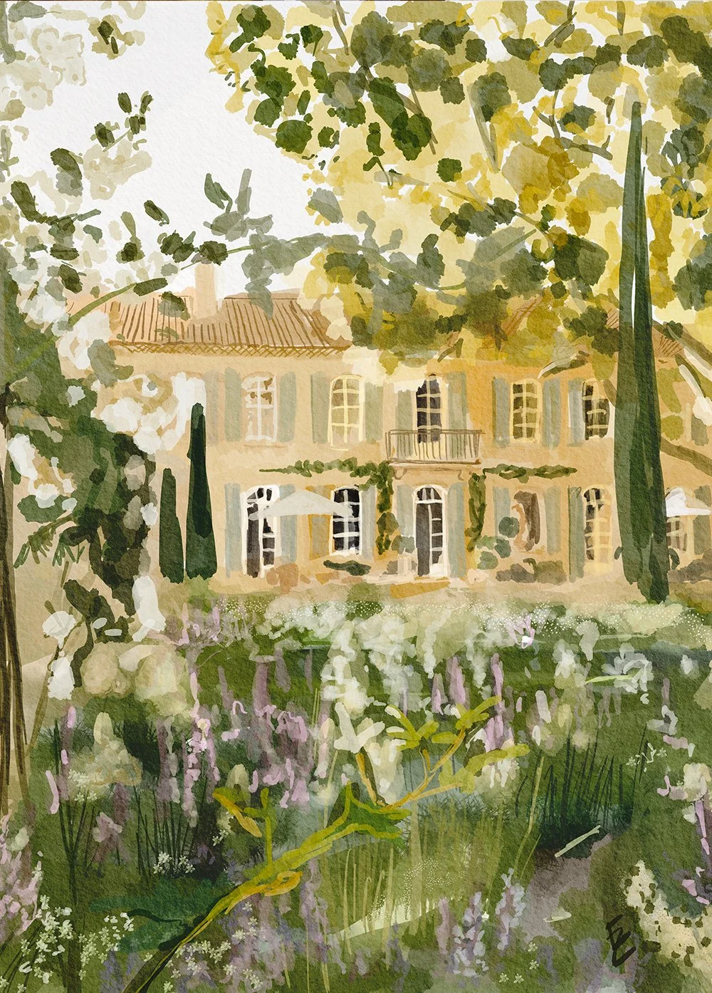 Magical French garden — Ekaterina Zagorska Art